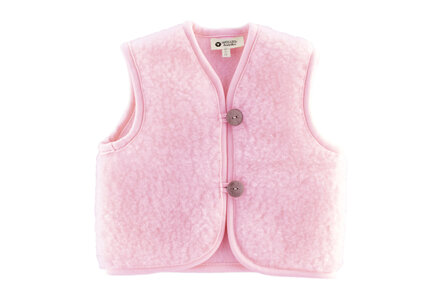 WOLLIES Amsterdam - Wollen Kinder Vest - 100% Merino Wol - 86-92 - Roze